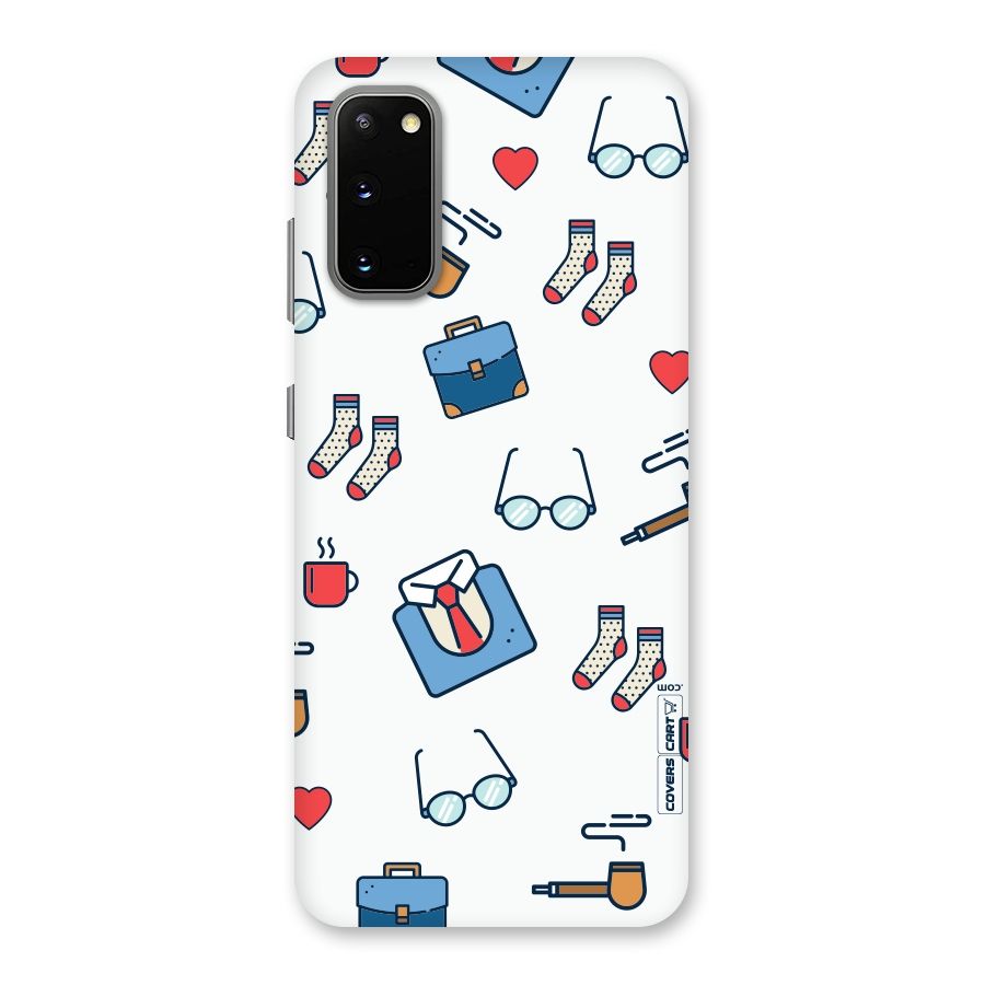 Shirt Spectacles Pattern Back Case for Galaxy S20