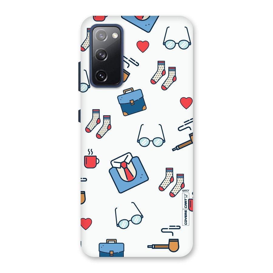 Shirt Spectacles Pattern Back Case for Galaxy S20 FE