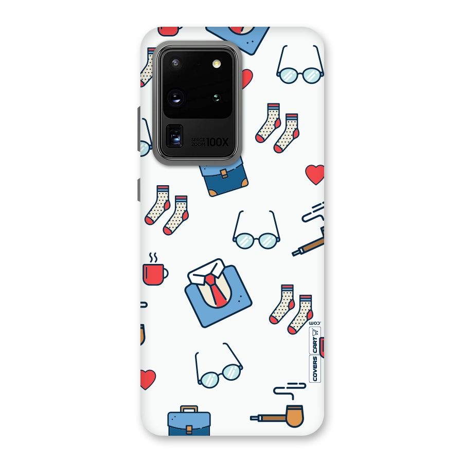 Shirt Spectacles Pattern Back Case for Galaxy S20 Ultra