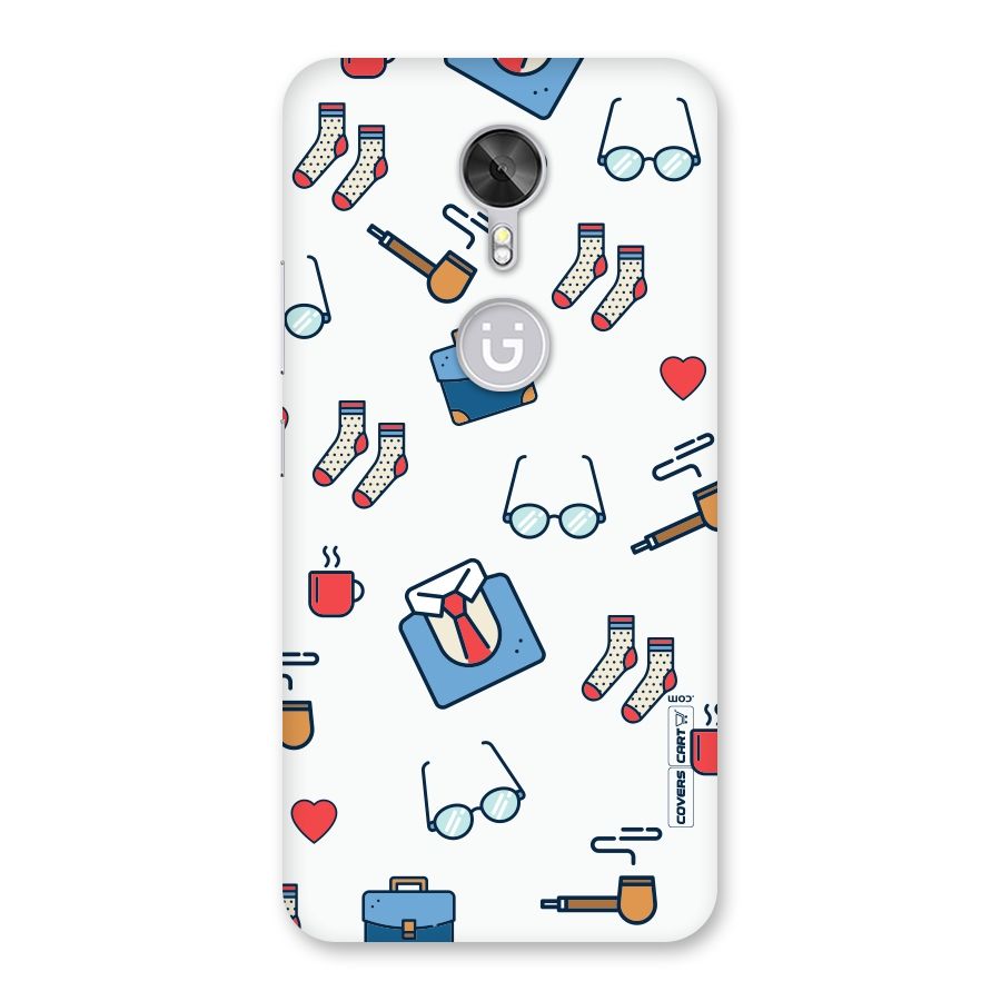 Shirt Spectacles Pattern Back Case for Gionee A1