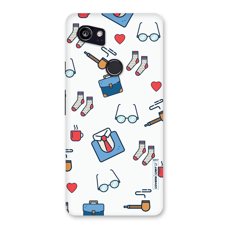 Shirt Spectacles Pattern Back Case for Google Pixel 2 XL