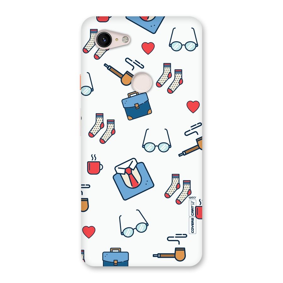Shirt Spectacles Pattern Back Case for Google Pixel 3 XL