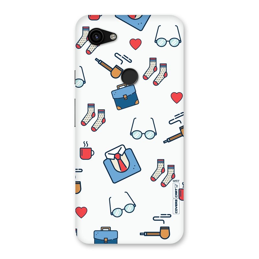 Shirt Spectacles Pattern Back Case for Google Pixel 3a XL