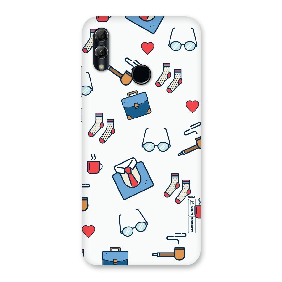 Shirt Spectacles Pattern Back Case for Honor 10 Lite