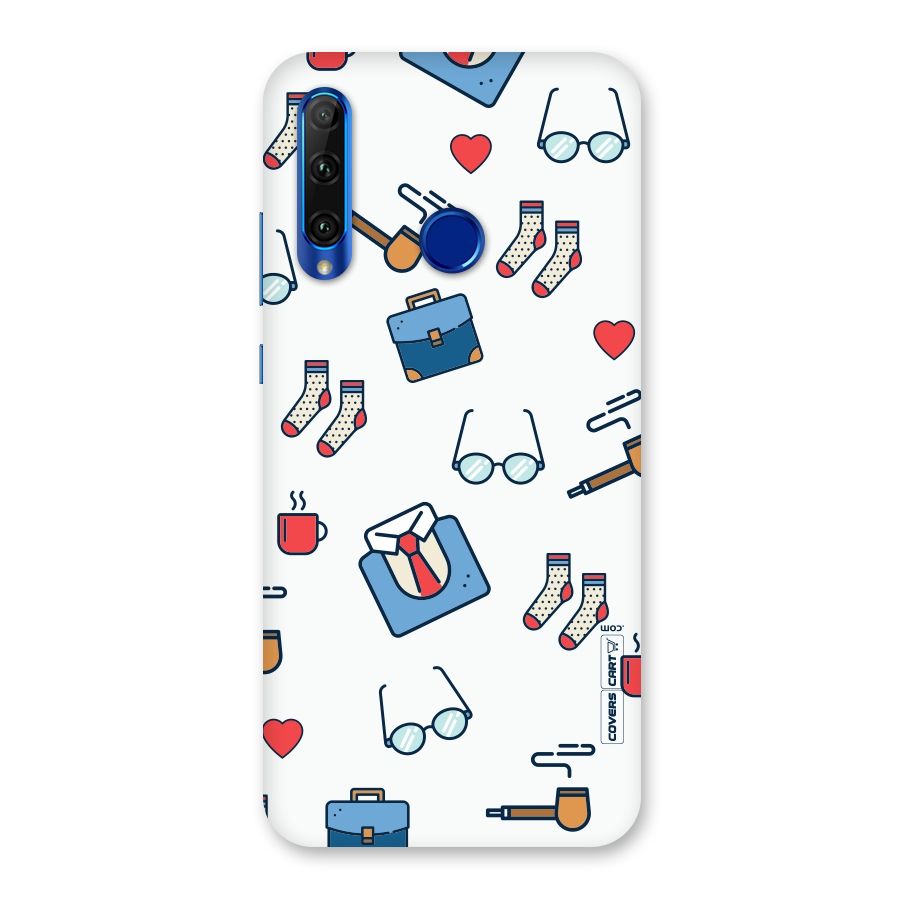 Shirt Spectacles Pattern Back Case for Honor 20i