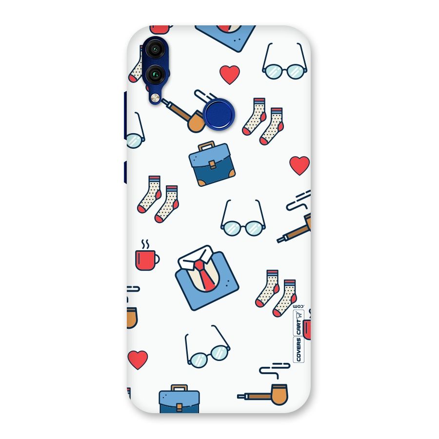 Shirt Spectacles Pattern Back Case for Honor 8C