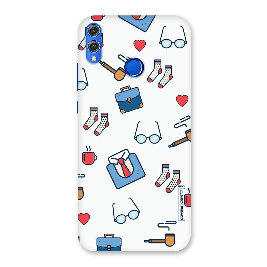 Shirt Spectacles Pattern Back Case for Honor 8X