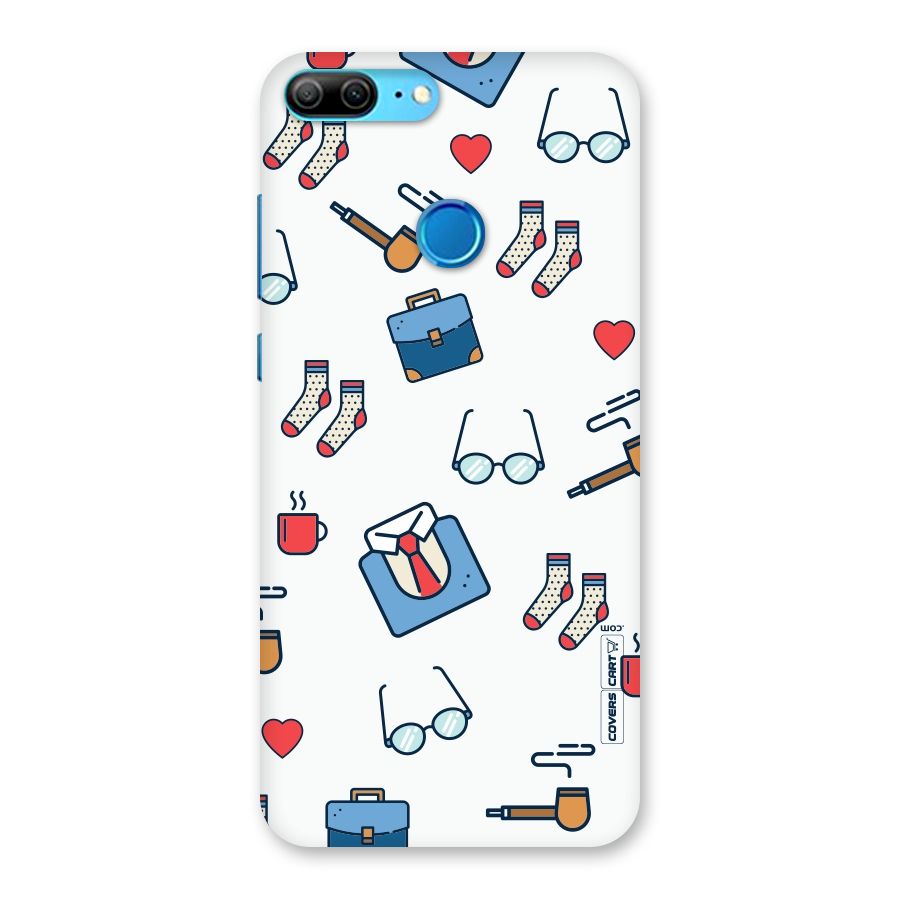 Shirt Spectacles Pattern Back Case for Honor 9 Lite