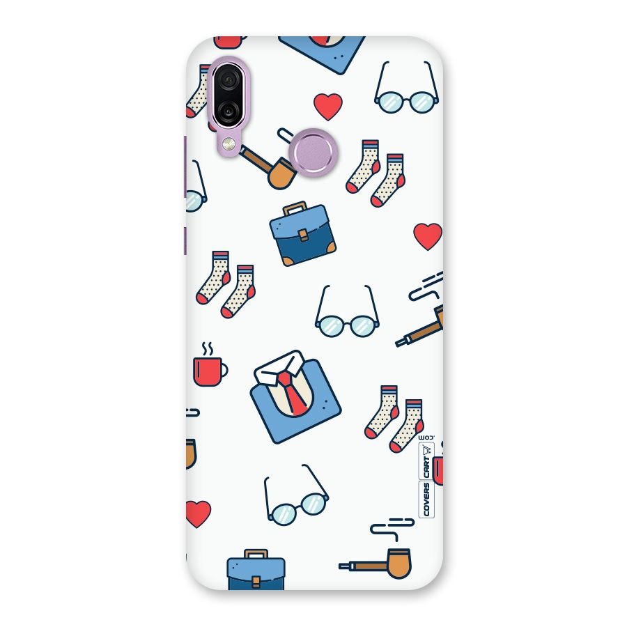 Shirt Spectacles Pattern Back Case for Honor Play