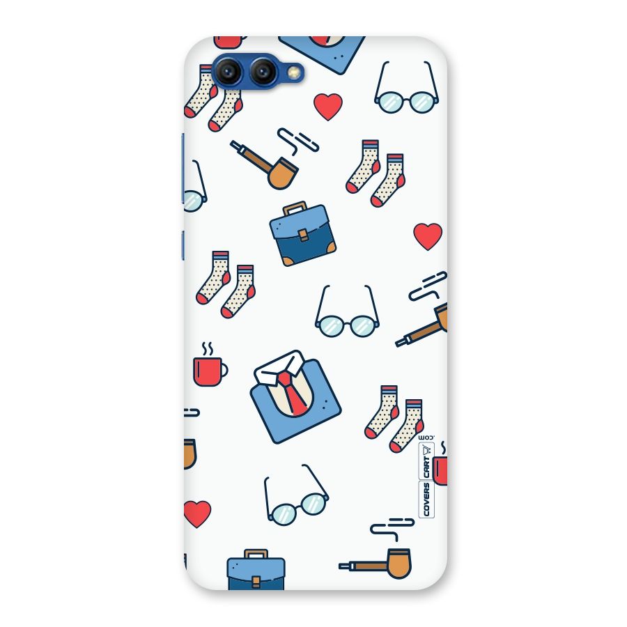 Shirt Spectacles Pattern Back Case for Honor View 10