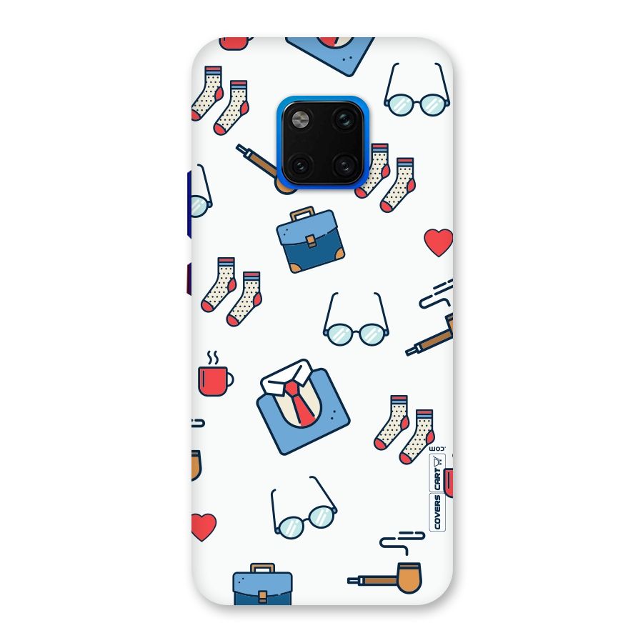 Shirt Spectacles Pattern Back Case for Huawei Mate 20 Pro