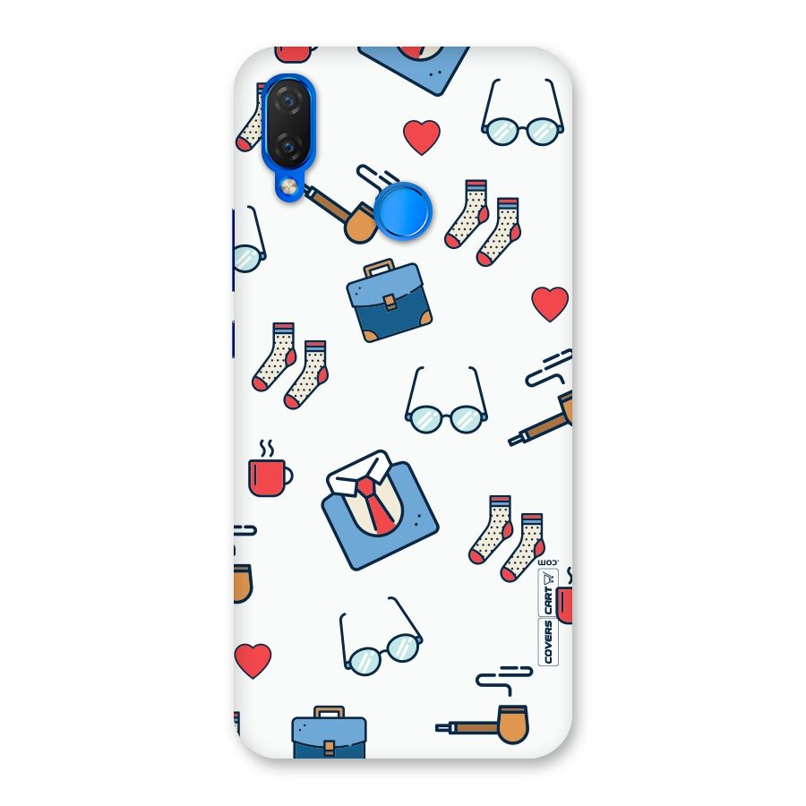 Shirt Spectacles Pattern Back Case for Huawei P Smart+