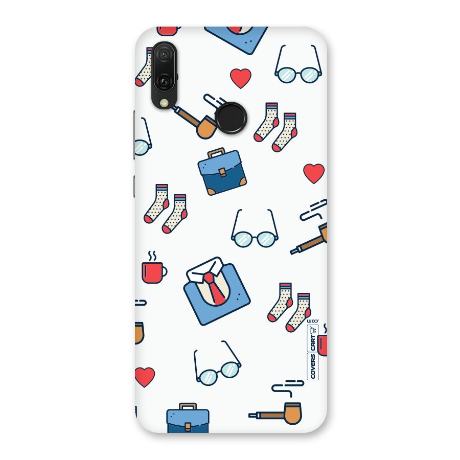 Shirt Spectacles Pattern Back Case for Huawei Y9 (2019)