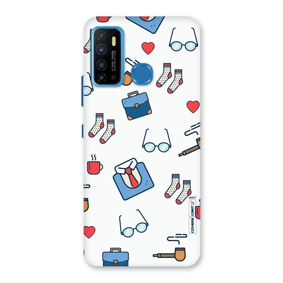 Shirt Spectacles Pattern Back Case for Infinix Hot 9
