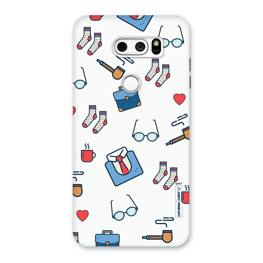 Shirt Spectacles Pattern Back Case for LG V30