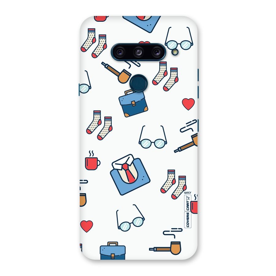 Shirt Spectacles Pattern Back Case for LG  V40 ThinQ
