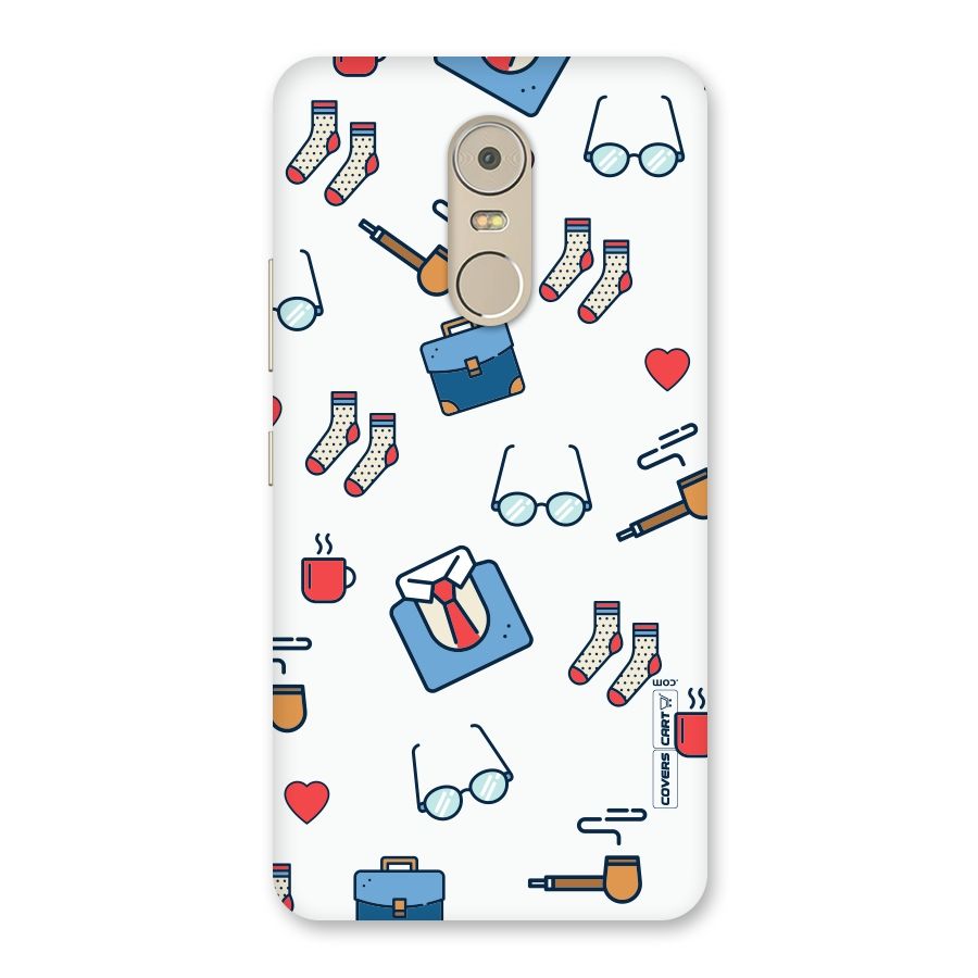 Shirt Spectacles Pattern Back Case for Lenovo K6 Note