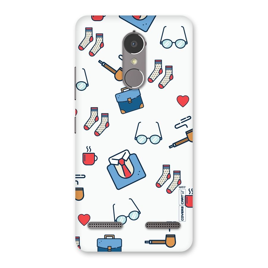 Shirt Spectacles Pattern Back Case for Lenovo K6 Power