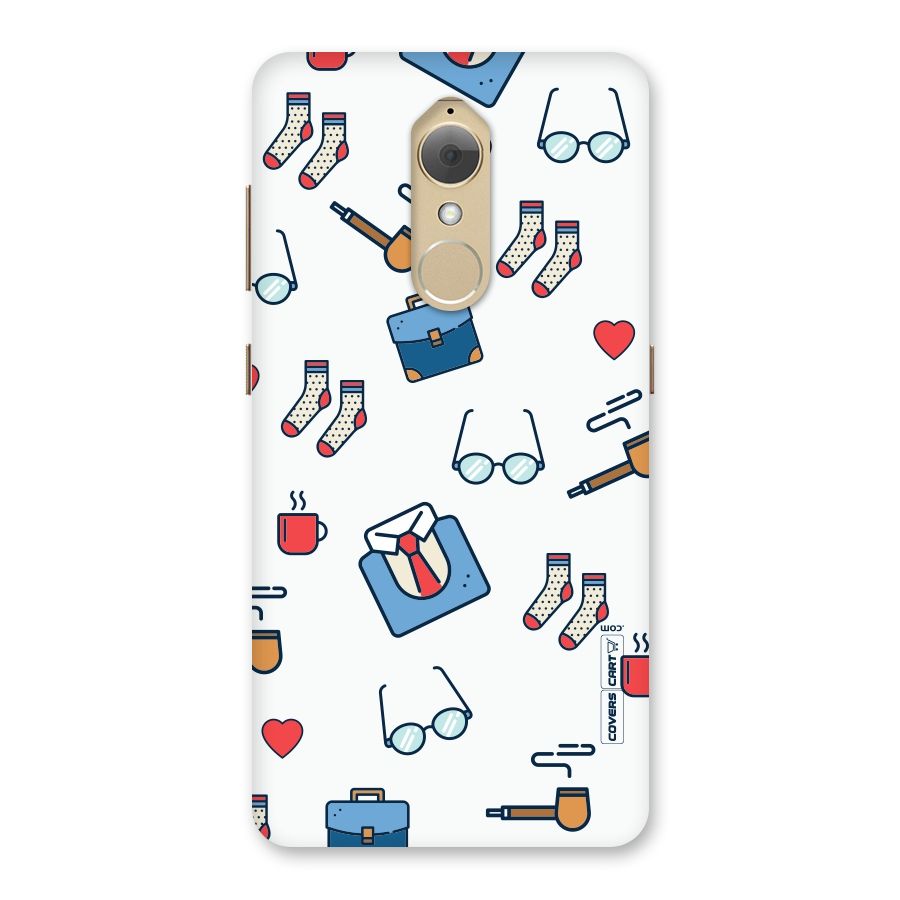 Shirt Spectacles Pattern Back Case for Lenovo K8