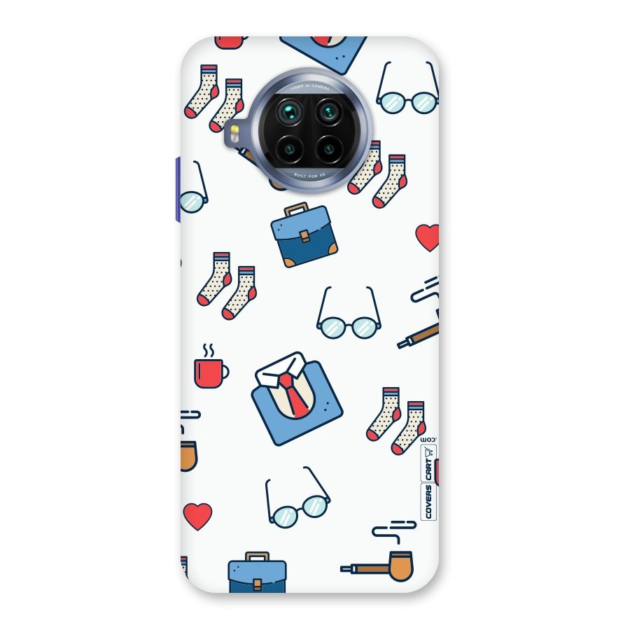 Shirt Spectacles Pattern Back Case for Mi 10i