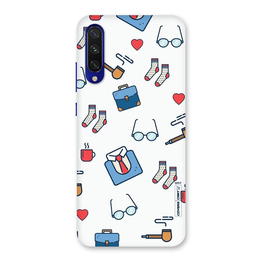 Shirt Spectacles Pattern Back Case for Mi A3