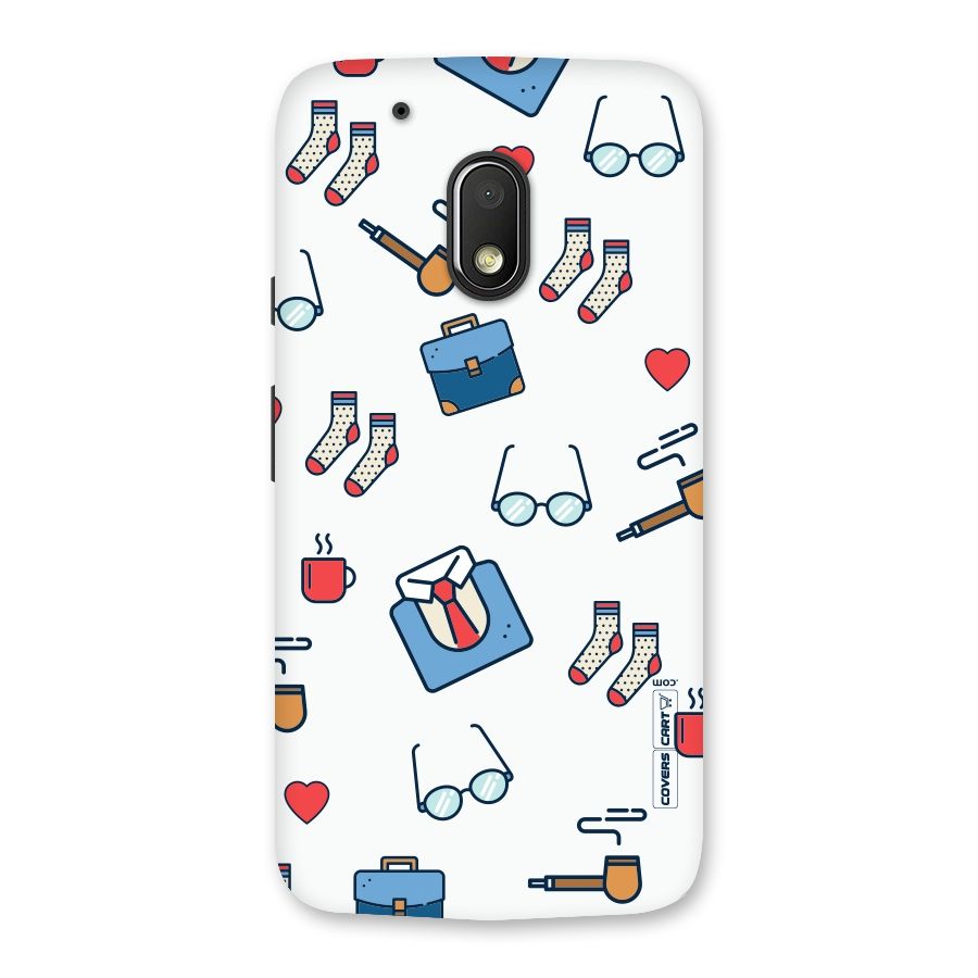 Shirt Spectacles Pattern Back Case for Moto G4 Play