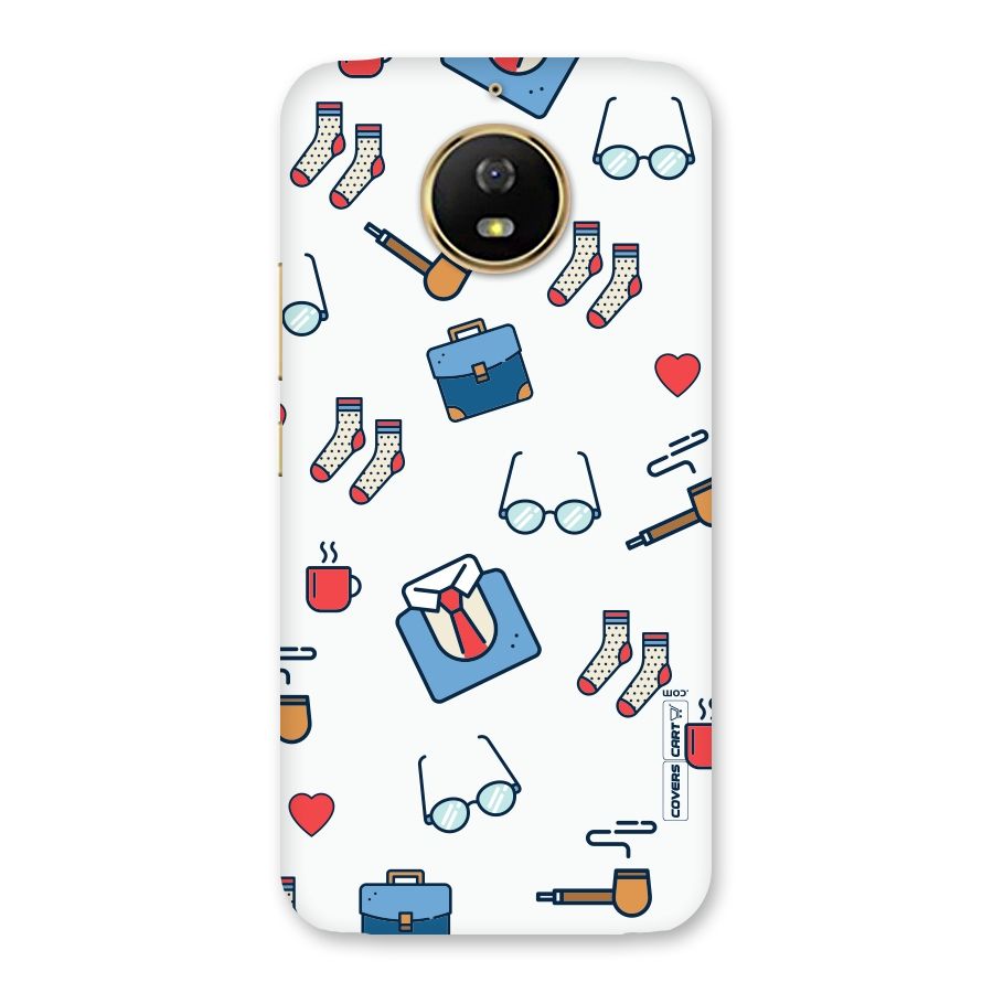 Shirt Spectacles Pattern Back Case for Moto G5s