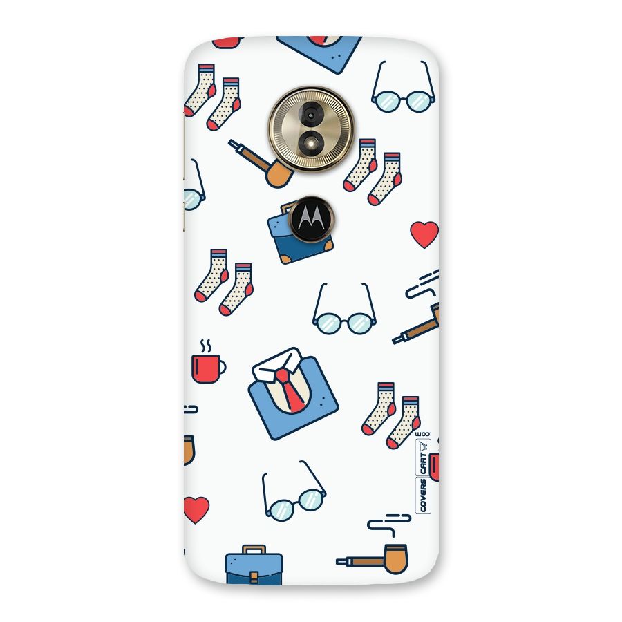 Shirt Spectacles Pattern Back Case for Moto G6 Play