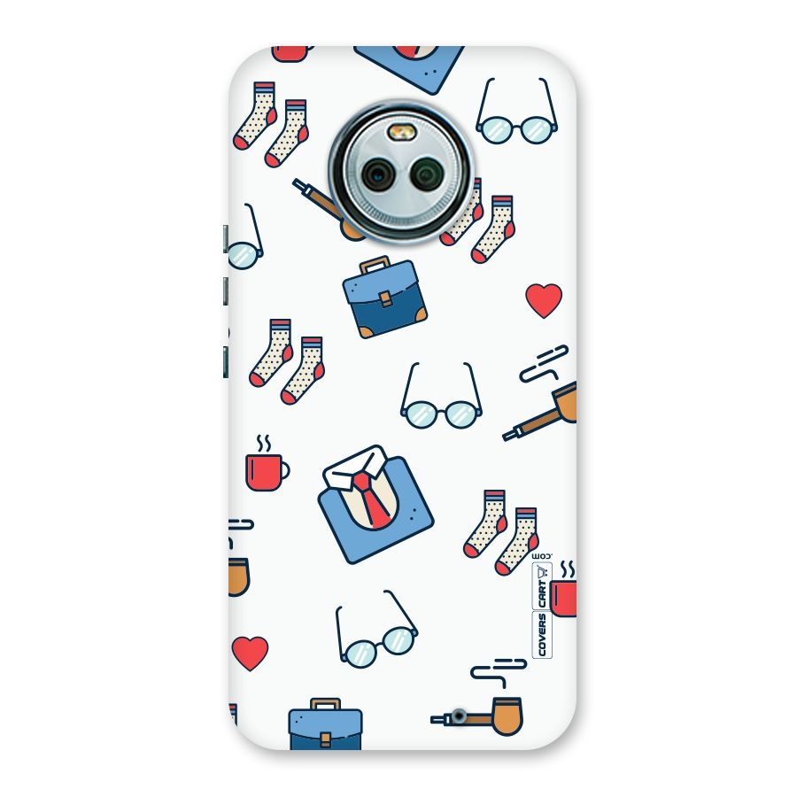 Shirt Spectacles Pattern Back Case for Moto X4