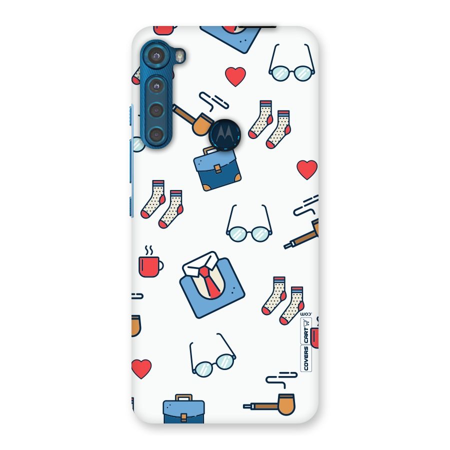Shirt Spectacles Pattern Back Case for Motorola One Fusion Plus