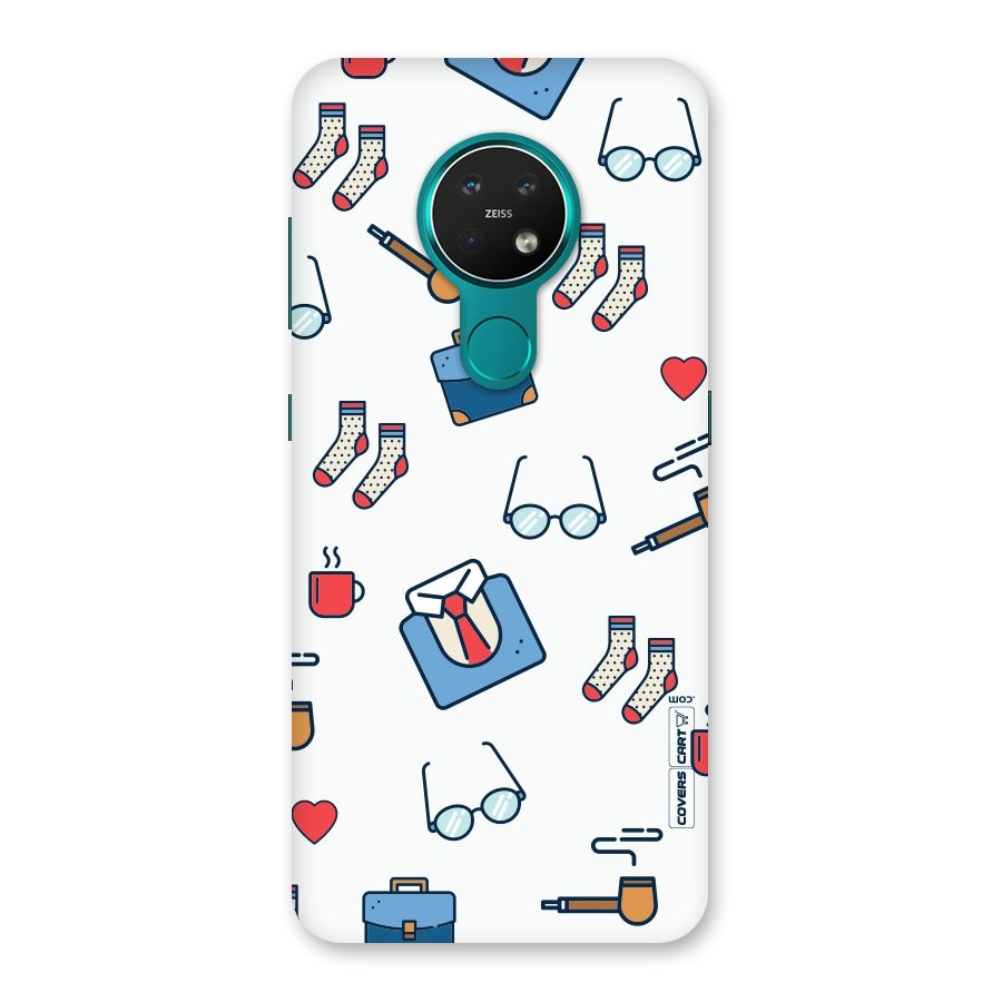Shirt Spectacles Pattern Back Case for Nokia 7.2