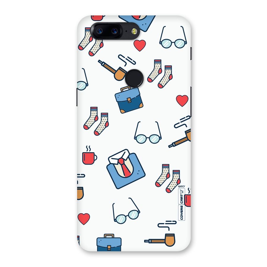 Shirt Spectacles Pattern Back Case for OnePlus 5T