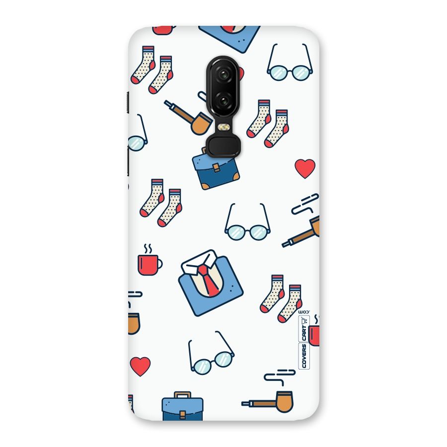 Shirt Spectacles Pattern Back Case for OnePlus 6