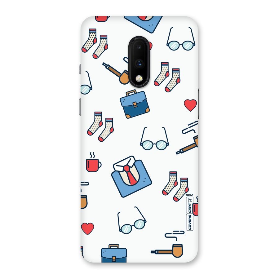 Shirt Spectacles Pattern Back Case for OnePlus 7