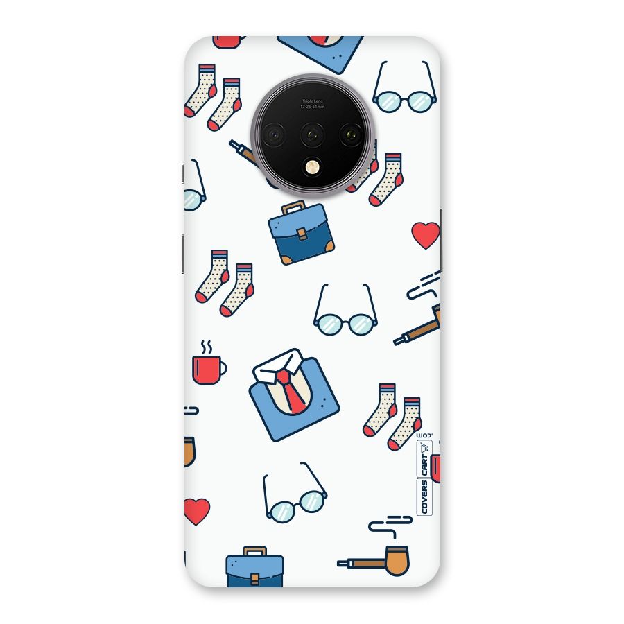 Shirt Spectacles Pattern Back Case for OnePlus 7T