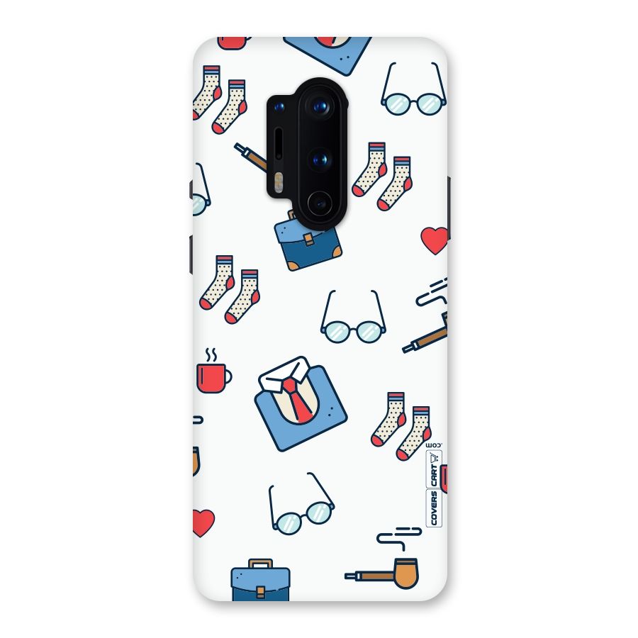 Shirt Spectacles Pattern Back Case for OnePlus 8 Pro