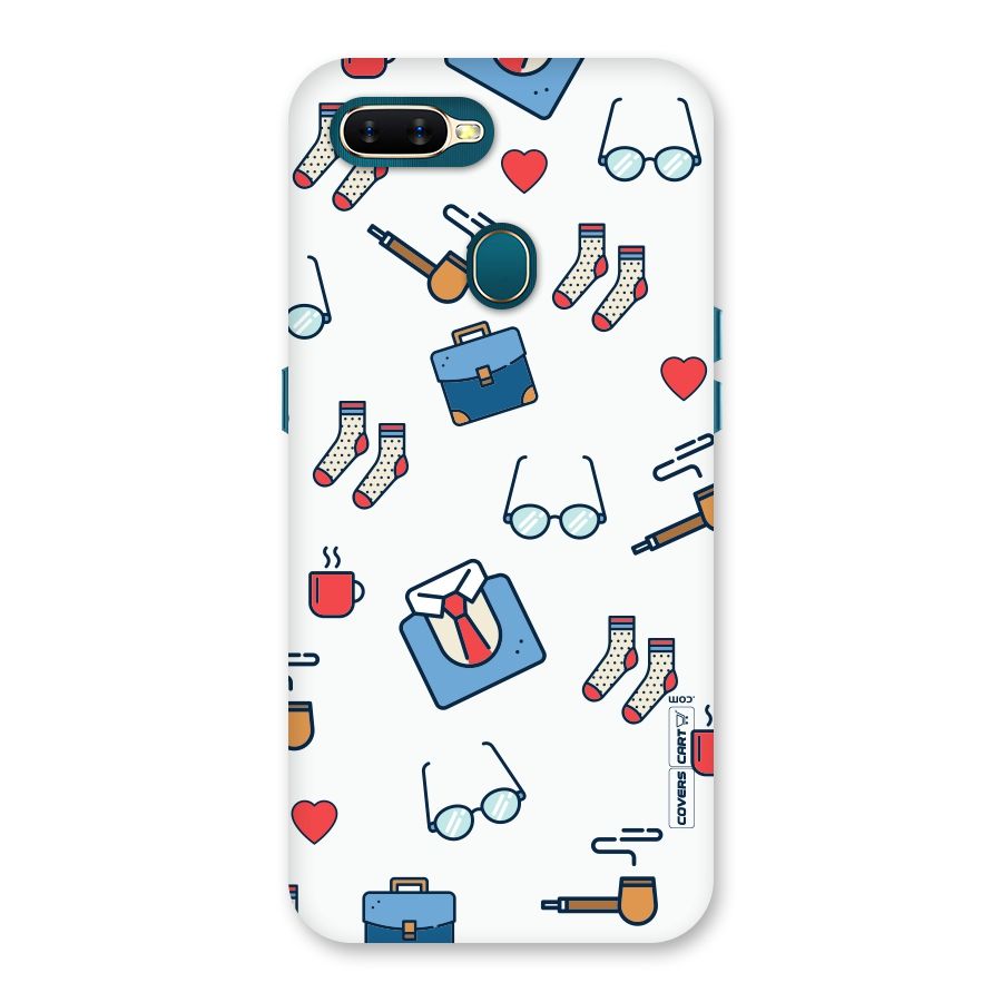 Shirt Spectacles Pattern Back Case for Oppo A11k