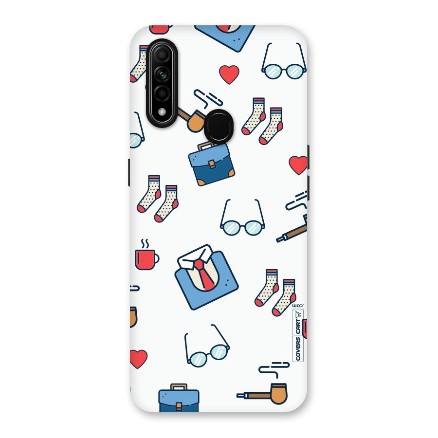 Shirt Spectacles Pattern Back Case for Oppo A31