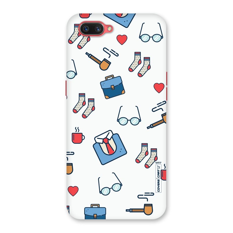Shirt Spectacles Pattern Back Case for Oppo A3s