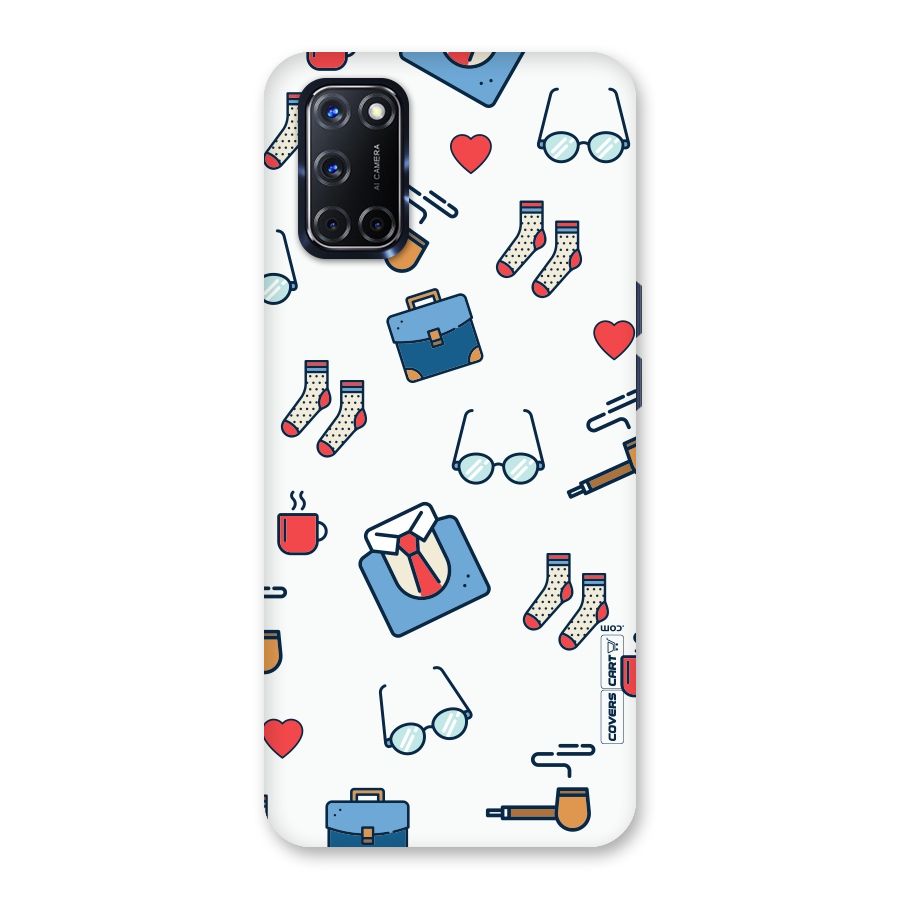 Shirt Spectacles Pattern Back Case for Oppo A52