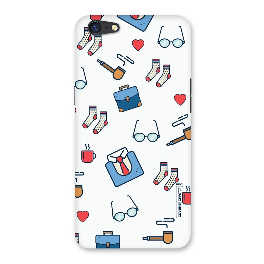 Shirt Spectacles Pattern Back Case for Oppo A71
