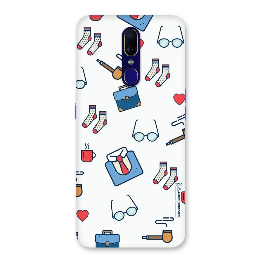 Shirt Spectacles Pattern Back Case for Oppo A9