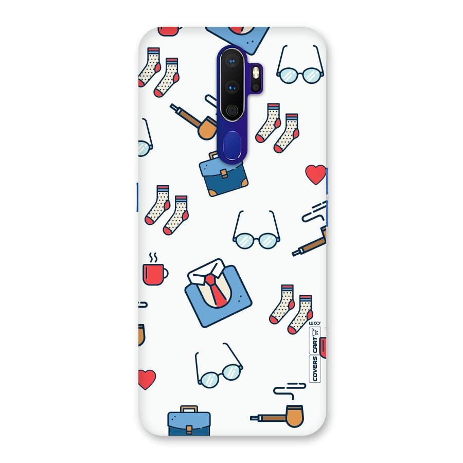 Shirt Spectacles Pattern Back Case for Oppo A9 (2020)
