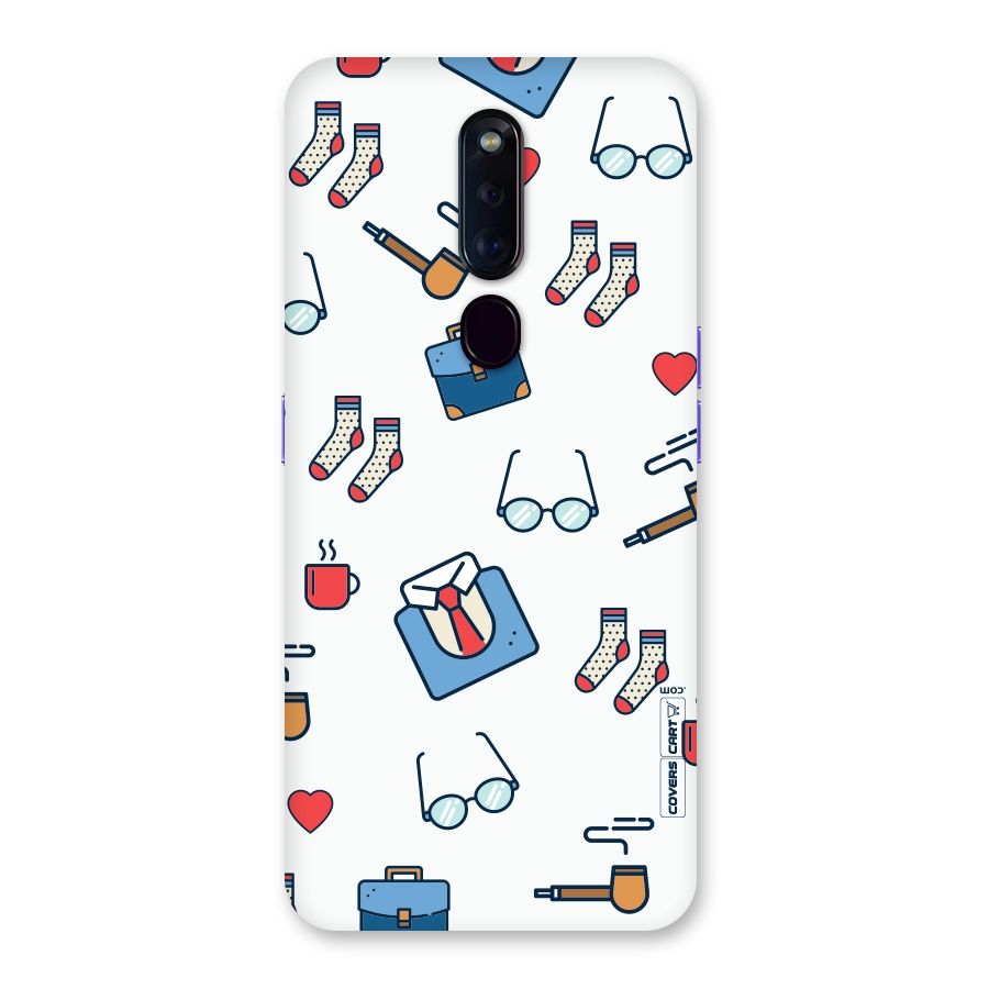Shirt Spectacles Pattern Back Case for Oppo F11 Pro