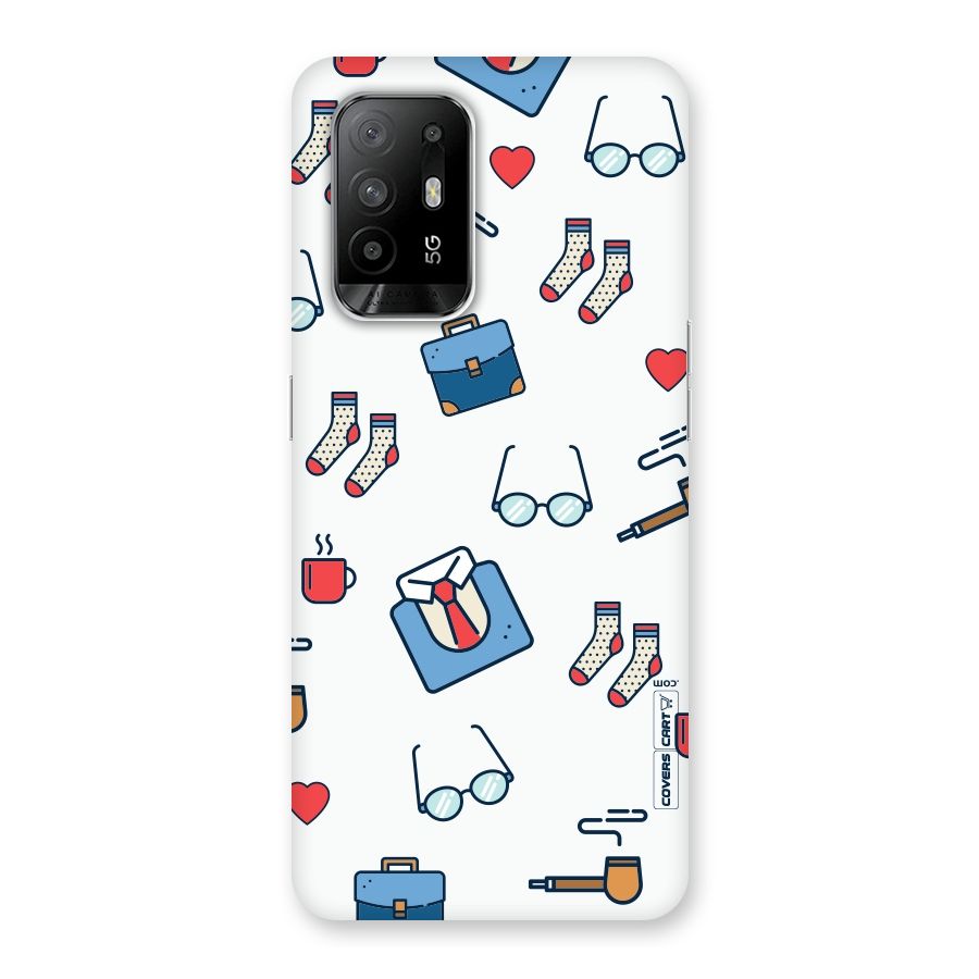 Shirt Spectacles Pattern Back Case for Oppo F19 Pro Plus 5G
