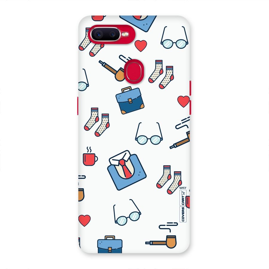 Shirt Spectacles Pattern Back Case for Oppo F9 Pro