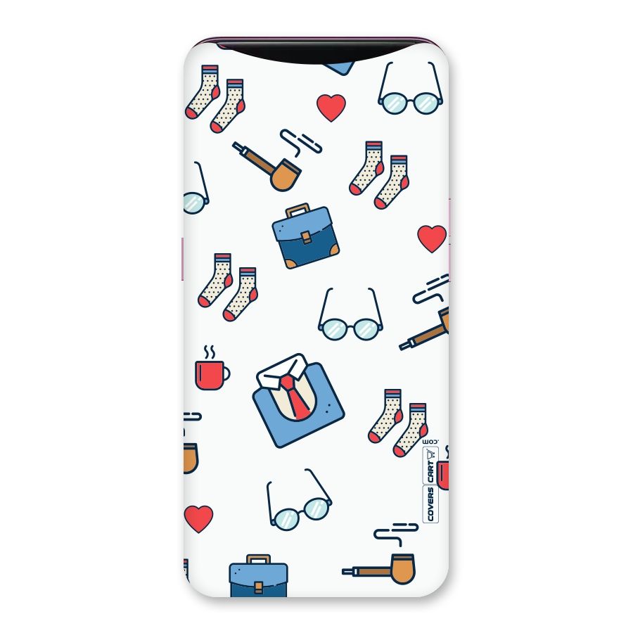 Shirt Spectacles Pattern Back Case for Oppo Find X