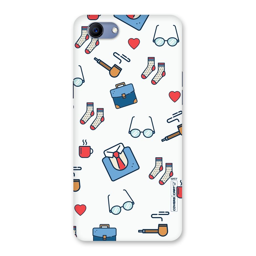 Shirt Spectacles Pattern Back Case for Oppo Realme 1