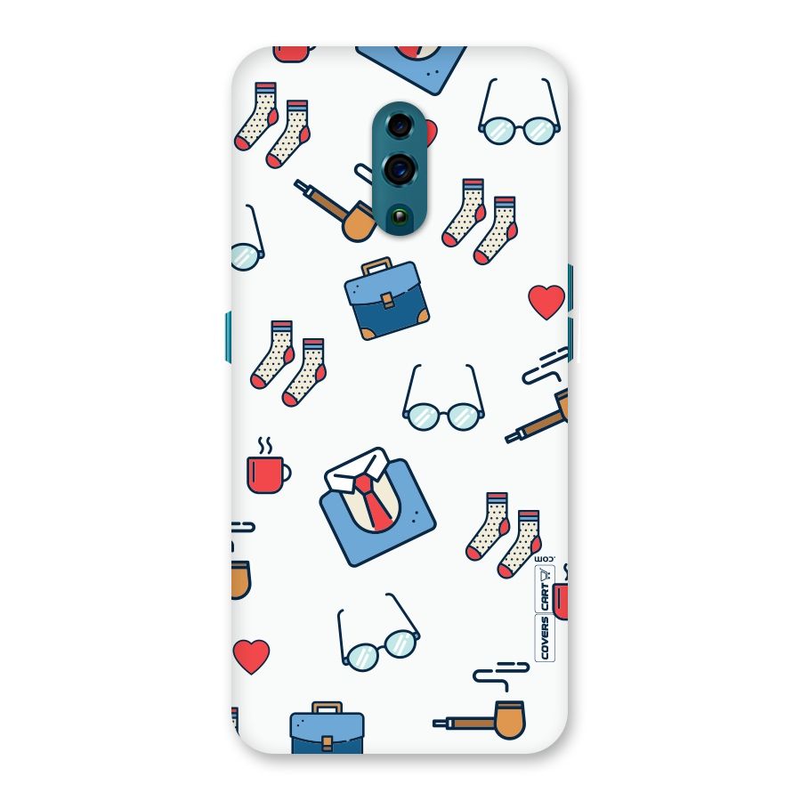 Shirt Spectacles Pattern Back Case for Oppo Reno
