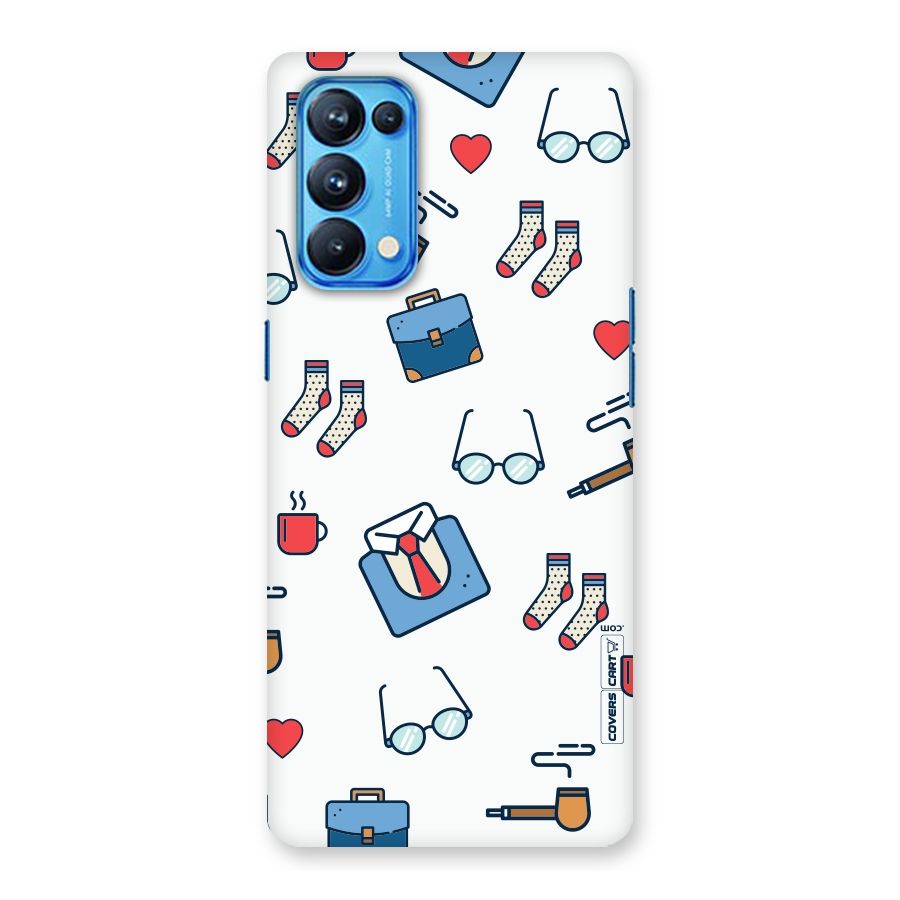 Shirt Spectacles Pattern Back Case for Oppo Reno5 Pro 5G